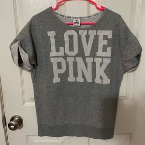 Vintage love pink short sleeve crew